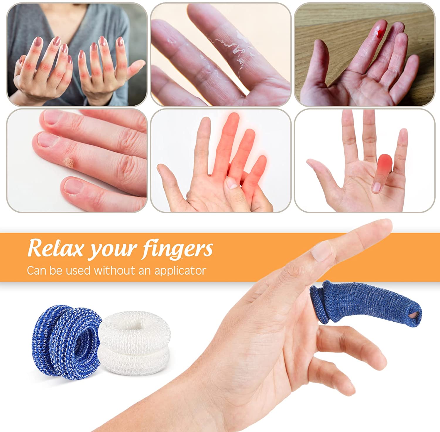 Blaue FingerBobs Finger Bob Bandage