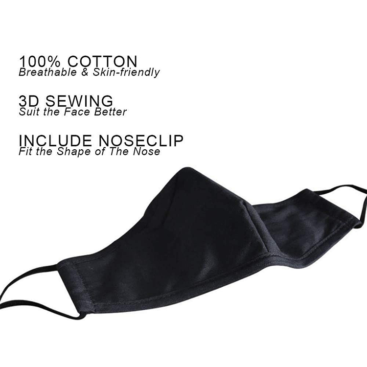 Unisex einstellbare waschbare Baumwollmaske mit Ohne Earlbogen