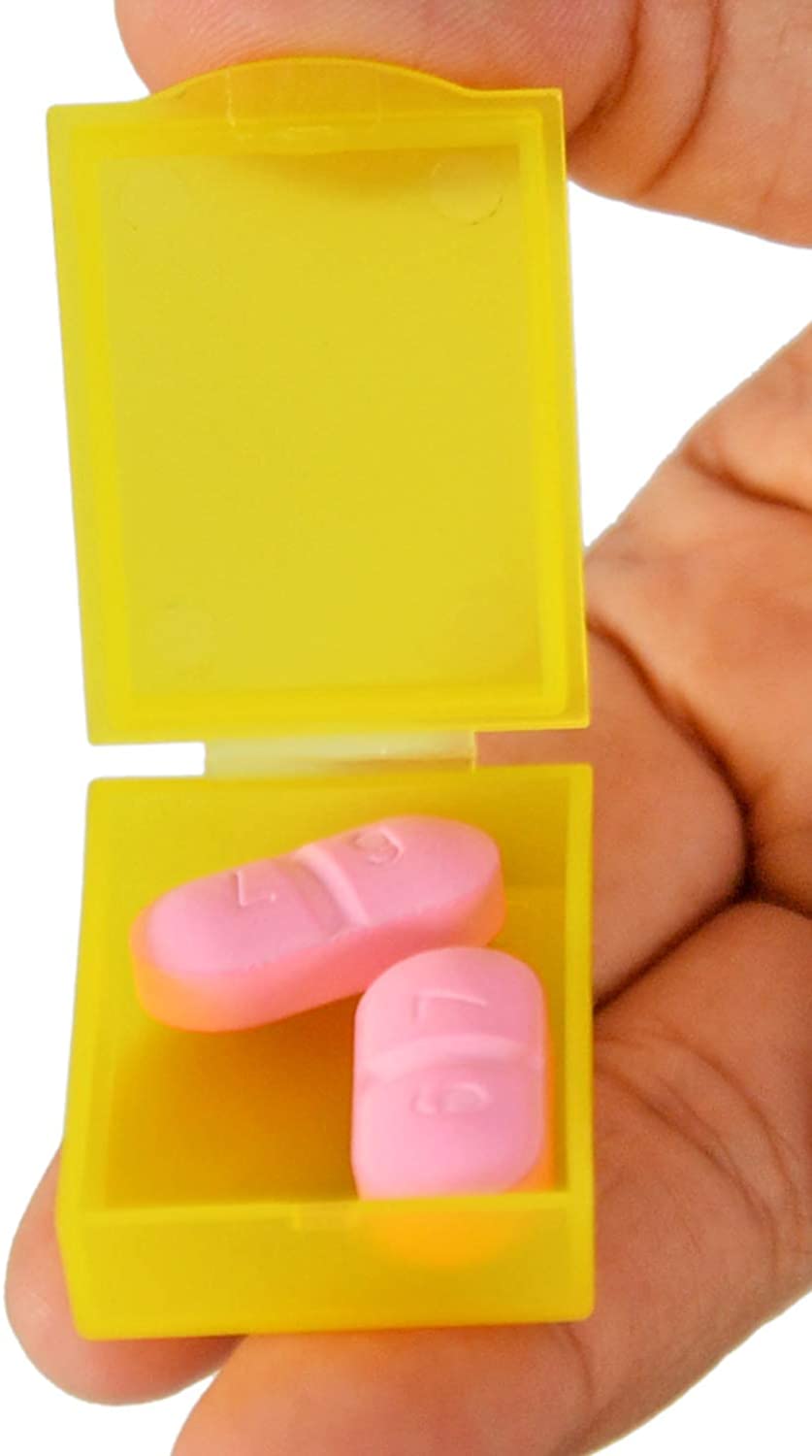 Kleine tragbare Kunststoff-Pillenbox mit Cutter